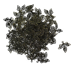 100 pcs Feuille Charms Pendentifs Fit DIY Boucle D'oreille Accessoire De Cheveux Argent