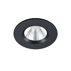 Lumière Downlight encastrable rond moderne noir mat 3000K IP65