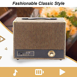 Avis ComfortXL Enceinte bluetooth vintage à basse puissance avec prise en charge de la radio, de la lecture usb et une poignée pratique - prise eu 100-240v