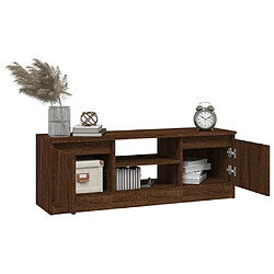 Acheter Maison Chic Meuble TV scandinave - Banc TV pour salon avec porte Chêne marron 102x30x36 cm -MN51973