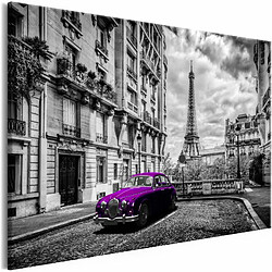 Paris Prix Tableau Imprimé Car in Paris Violet Wide 80 x 120 cm 