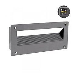 Leds C4 Applique encastrée de jardin Micenas Verre,aluminium Gris urbain,Mat 11,5 Cm