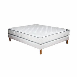 Mes Ensemble matelas ressorts et visco avec sommier à ressorts 140x190 cm