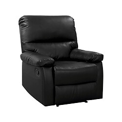 Habitat Et Jardin Fauteuil relax Lincoln - 90 x 89 x 103 cm - Noir 