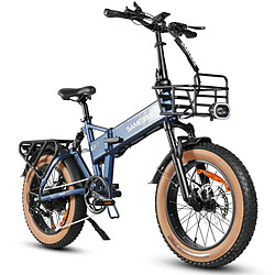 SAMEBIKE XWLX09-II Vélo électrique - moteur 1000W batterie 48V15AH autonomie 65KM frein à disque hydraulique - Bleu