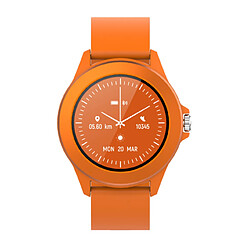 Forever Montre Connectée et Intelligente 5.0 IP68 avec Capteur Fréquence Cardiaque Orange