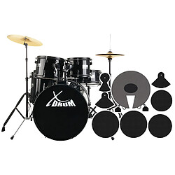 XDrum Rookie 20? Studio Batterie Noir Avec Set Sourdines