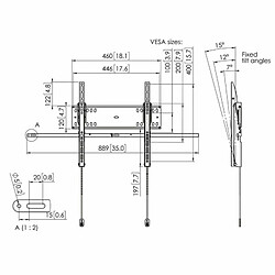 Avis Vogels PFW 4710, support mural inclinable pour écran 55 à 65'' max 75kg, VESA 100x100 à 600x400 7047100