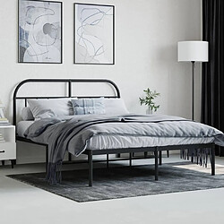 Avis Maison Chic Lit adulte - Cadre de lit métal avec tête de lit,Structure du lit Contemporain pour chambre noir 140x200 cm -MN82778