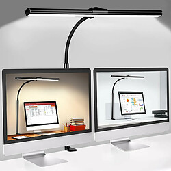 Vendos85 Lampe de Bureau LED à Pince USB noir 