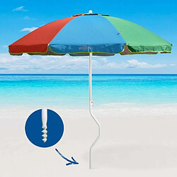 Acheter Parasol de plage léger visser protection uv GiraFacile 200 cm Ermes, Couleur: Multicolore GF