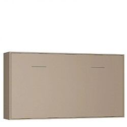 Inside 75 Armoire lit horizontale escamotable STRADA-V2 taupe mat couchage 90*200 cm. 