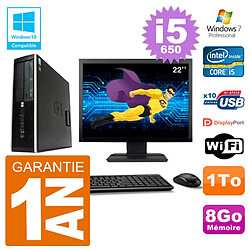 PC HP Compaq 8100 SFF Ecran 22" i5-650 RAM 8Go Disque 1To Graveur DVD Wifi W7 - Occasion