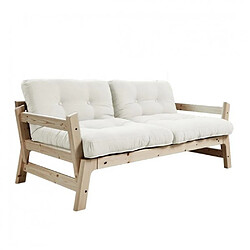 Inside 75 Banquette convertible futon STEP pin massif coloris naturel couchage 70*200 cm. 