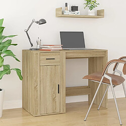 Maison Chic Bureau,Table de travail,bureau de travail pour chambre Chêne sonoma 100x49x75 cm Bois d'ingénierie -GKD97276