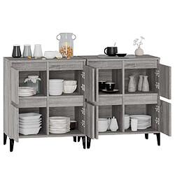 Maison Chic Ensemble de 2 Buffets,commode,console pour rangement sonoma gris 60x35x70 cm bois d'ingénierie -MN16594 pas cher