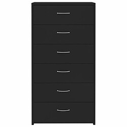 Acheter Maison Chic Buffet commode,console avec 6 tiroirs pour rangement Noir 50x34x96 cm Aggloméré -MN62651