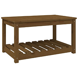 vidaXL Table de jardin marron miel 82,5x50,5x45 cm bois massif de pin