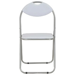 Avis Maison Chic Lot de 2 Chaises pliantes à manger Chaise à dîner blanc similicuir -MN78913