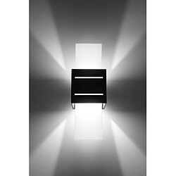 Avis Luminaire Center Applique murale LORETO aluminium/verre noir 1 ampoule