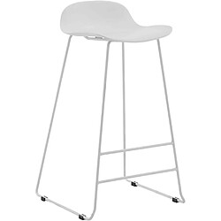 Venture Home Tabouret de bar en acier et plastique Wave blanc.