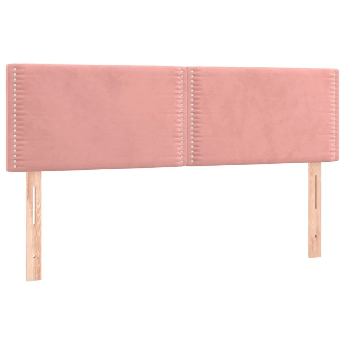 Maison Chic Lot de 2 Têtes de lit design pour chambre - Décoration de lit Rose 72x5x78/88 cm Velours -MN54810