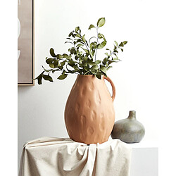 Beliani Terre cuite Vase décoratif 40 cm Beige KULIM