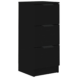 vidaXL Buffet noir 30x30x70 cm bois d'ingénierie