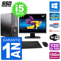 PC Fujitsu E920 DT Ecran 19" Intel i5-4570 RAM 16Go SSD 120Go Windows 10 Wifi · Occasion 