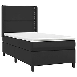 Acheter Sommier à lattes et matelas LED,Cadre à lattes de lit pour Adulte Noir 90x200 cm Similicuir -MN17249