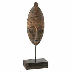 Paris Prix Statuette Déco Tête Ethnique 52cm Marron & Beige 