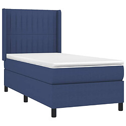 Avis Maison Chic Lit Adulte - Lit simple Lit à sommier tapissier avec matelas moelleux - Meuble de Chambre - Bleu 80x200 cm Tissu -MN99031