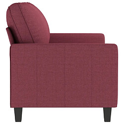 Avis vidaXL Canapé à 2 places Rouge bordeaux 140 cm Tissu