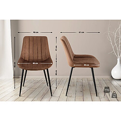 Non Lot de 2 chaises Rahden en velours