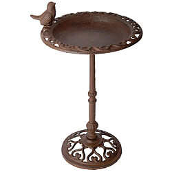 Decoshop26 Décoration jardin baignoire pour oiseaux en fonte 22,5x22,5x38,5 cm DEC020798