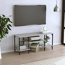 Maison Chic Meuble TV scandinave gris - Banc TV pour salon Sonoma 102x35x45,5 cm bois d'ingénierie -MN47783