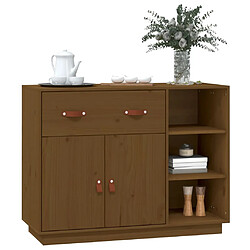 Avis vidaXL Buffet Marron miel 98,5x40x75 cm Bois massif de pin