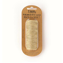 Graines Creatives Bobine de fil de jute ciré - 60 m x 1.5 mm 