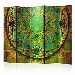 Paris Prix Paravent 5 Volets Mandala : Emerald Fantasy 172x225cm