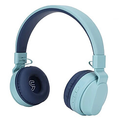 SUGIFT Casque Bluetooth - Casque Bluetooth 5.0 sans fil pour cours en ligne, compatible avec carte TF, casque pour enfants - Bleu