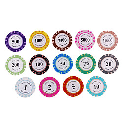 14 pcs Poker Chips Casino Pièces Clay Poker Puces Gambling Texas Table Jeu Décorations de Jetons de Casino