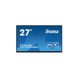 Ecran IIYAMA 27"Tactile PCAP conceptions en verre sans cadre IPS 10points 1920x1080 5ms 400 cd/m² 1xDisplayport 2xUSB HUB (3.2) HPs 2 x 1W Revêt anti-empreinte