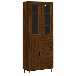 Maison Chic Buffet,Meuble de Rangement,commode pour salon,Cuisine Chêne marron 69,5x34x180 cm Bois d'ingénierie -MN77704