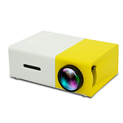 Wewoo Vidéoprojecteur LED Projecteur de cinéma maison portable 400LM avec télécommandeprise en charge des interfaces HDMIAVSD et USBbatterie au lithium intégrée de 1 300 mAh jaune