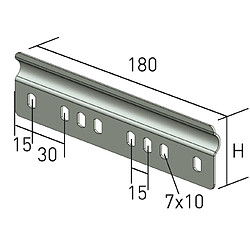 eclisse plate - pour chemin de cable - p31 p31 ep50-60 gs - cablofil 341213 