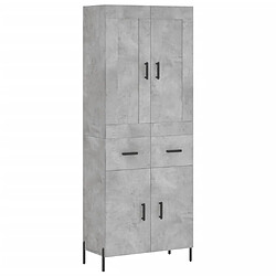 Maison Chic Buffet,Meuble de Rangement,commode pour salon,Cuisine Gris béton 69,5x34x180 cm Bois d'ingénierie -MN94210