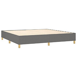 Acheter vidaXL Sommier à lattes de lit et matelas et LED Gris foncé 200x200 cm