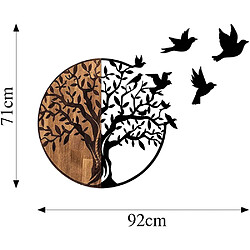 Avis Hanah Home Décoration murale en bois et métal Walnut Arbre et oiseaux en vol.