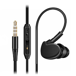 Shot Ecouteurs Sport pour IPHONE 11 Pro Smartphone avec Micro et Bouton Reglage Son Kit Main Libre INTRA AURICULAIRE Jack (NOIR)