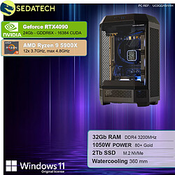 Sedatech PC Gamer Pro V360 • AMD Ryzen 9 5900X • RTX4090 • 32Go RAM • 2To SSD M.2 • Windows 11